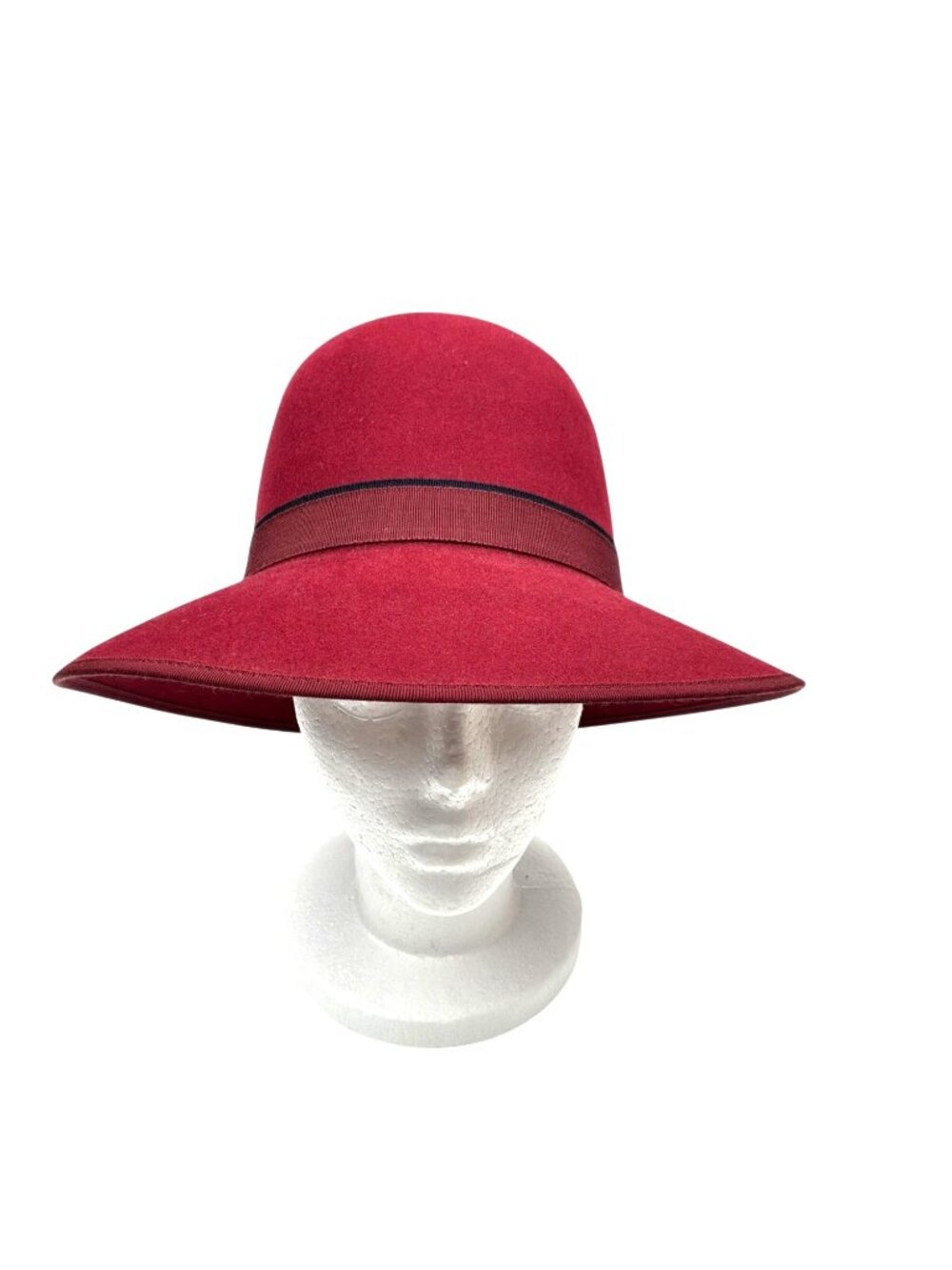 HERMES Burgundy Felt Fedora Sz 58